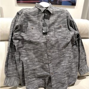 Solaris Big Men’s Outdoorsman Hunting Hiking Grey Heavyweight flannel Shirt NWT